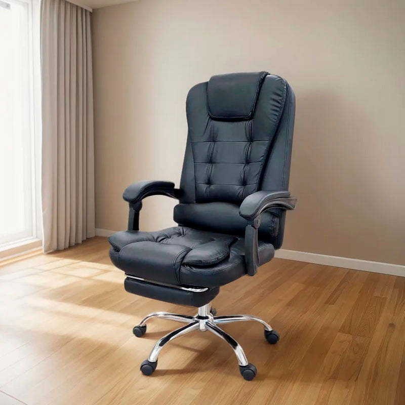 (Promoción de cumpleaños 🔥) Silla De Oficina Masajeador Presidencial Stephan - Desillas Color Negro