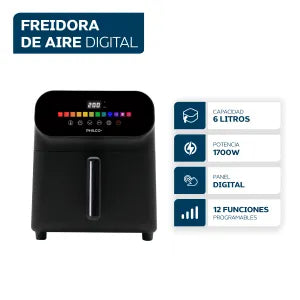 (Promoción de cumpleaños 🔥) Freidora De Aire Digital 6L Philco FR256PHP