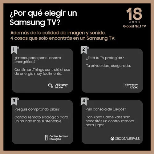 (Promoción de cumpleaños 🔥) Smart TV UHD 4K Samsung 55" UN55DU7000GCZB