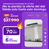 (Promoción de cumpleaños 🔥) Purificador Admiral 60cm 918A Negro